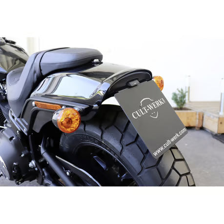 Cult-Werk, center license plate bracket. Black Item No: 586236