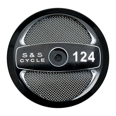 S&S Stealth luftfilterdæksel, sort, 124 inch