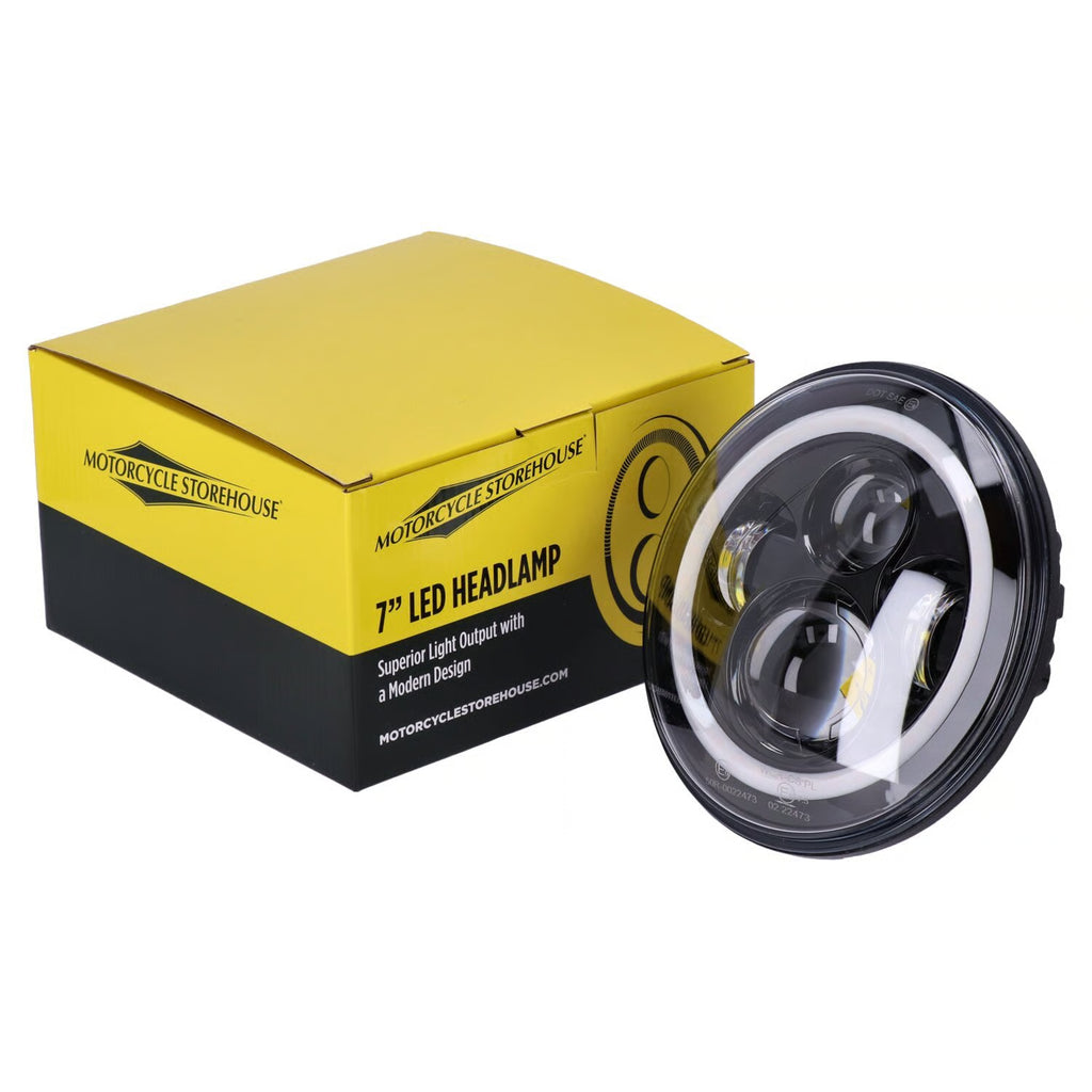 Bright, 7" LED headlamp. Black Item No: 593570