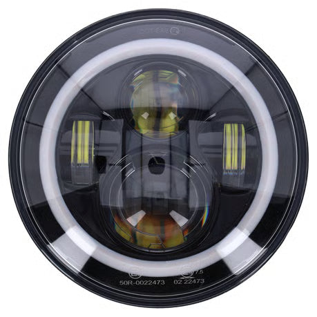 Bright, 7" LED headlamp. Black Item No: 593570