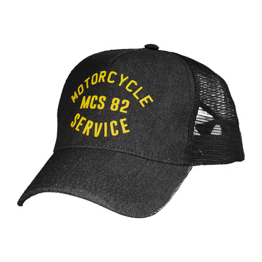 MCS Service-truckerkasket i sort denim