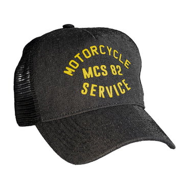 MCS Service-truckerkasket i sort denim