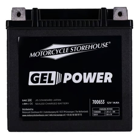 MCS, Nano Series sealed GEL battery. 12V, 14Ah, 260CCA Item No: 700653