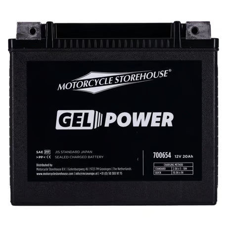 MCS, Nano Series sealed GEL battery. 12V, 20Ah, 360cca Item No: 700654