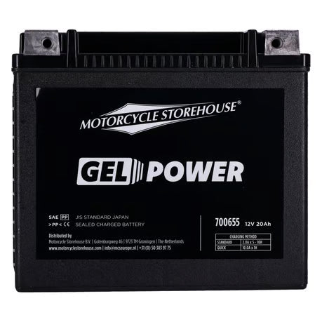 MCS, Nano Series sealed GEL battery. 12V, 20Ah, 360CCA Item No: 700655