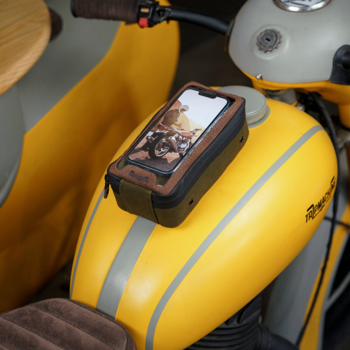 Tripmachine Navigator Case, grøn/brun