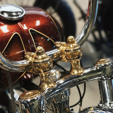 Indian Larry Throwback Risers 2" – poleret messing