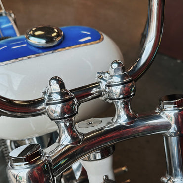 Indian Larry Throwback risers, 2", poleret aluminium