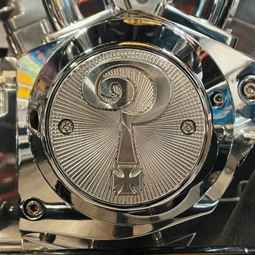 Indian Larry Question Mark 2-huls tændingsdæksel i aluminium
