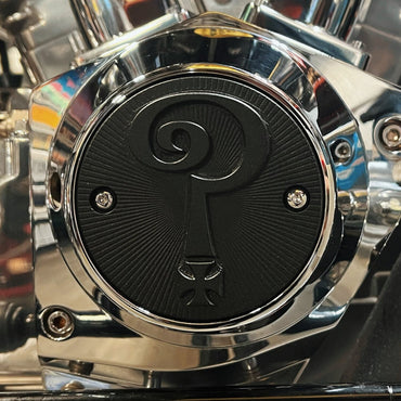 Indian Larry Question Mark 2-huls tændingsdæksel, sort