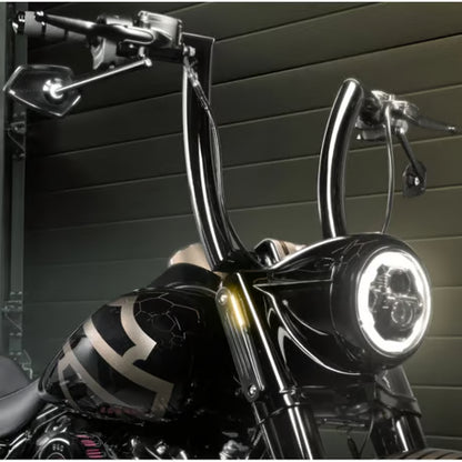 Killer Custom 2" 'Killer Bull' Fat Bar – Glanssort (12" Rise, Road King)