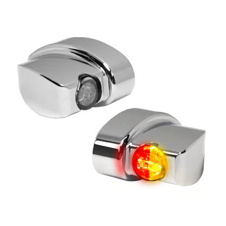 HeinzBikes, Nano Winglets 3-1 taillight/turn signals. Chrome Item No: 705756