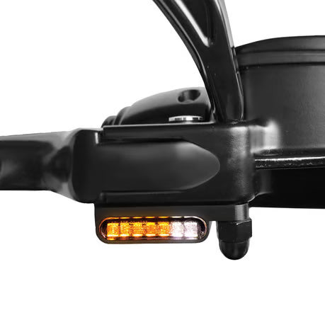 HeinzBikes, 'Stripes' below bar turn signals. Black with PL Item No: 706654