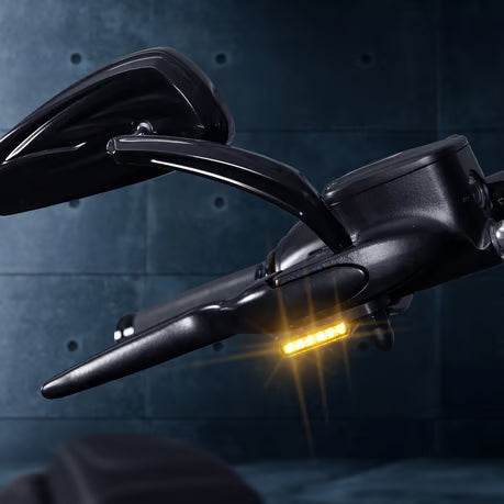 HeinzBikes, 'Stripes' below bar turn signals. Black with PL Item No: 706654