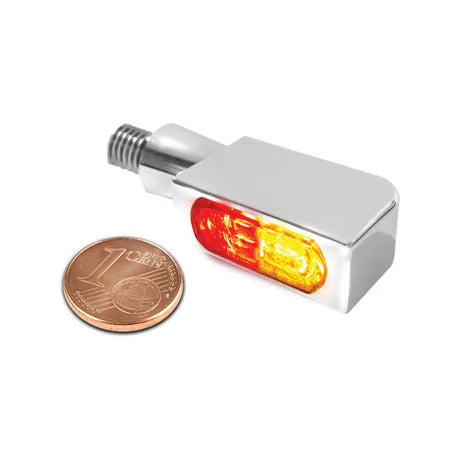 HeinzBikes, Blokk Line Micro 3-1 taillight. Chrome Item No: 705796