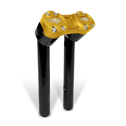 HeinzBikes Clubstyle pullback risers 10” – sort/guld