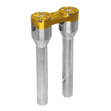 HeinzBikes Clubstyle risers 8" sølv/guld