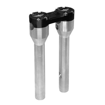 HeinzBikes Clubstyle risers 10" sølv/sort