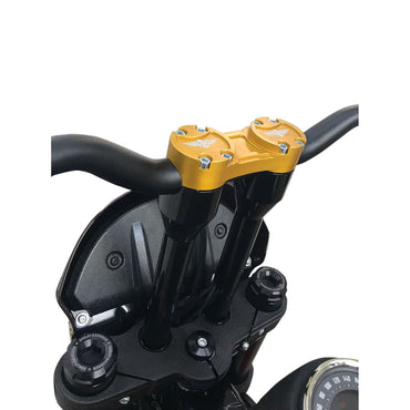 HeinzBikes Clubstyle risers 10” sort/guld