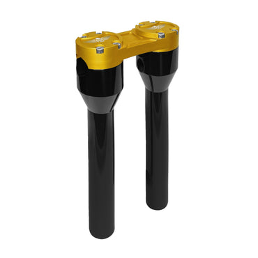 HeinzBikes Clubstyle risers 10” sort/guld