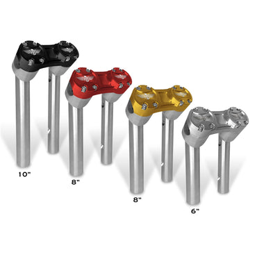 HeinzBikes Clubstyle pullback risers 6” sølv/guld
