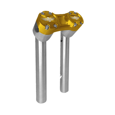 HeinzBikes Clubstyle pullback risers 6” sølv/guld