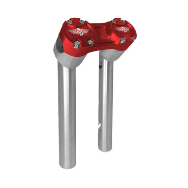 HeinzBikes Clubstyle pullback risers 6" sølv/rød