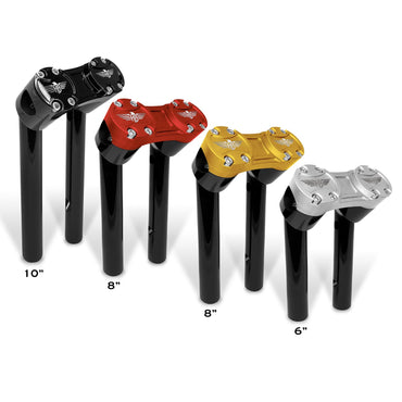 HeinzBikes Clubstyle pullback-risere 6” – sort/guld