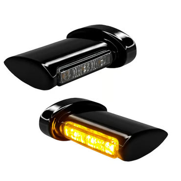 HeinzBikes Aero Winglets 3-i-1 LED Baglygte & Blinklys – Blank Sort