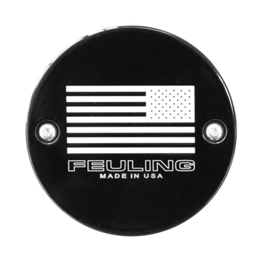 Feuling tændingsdæksel med USA-flag – sort Contrast Cut
