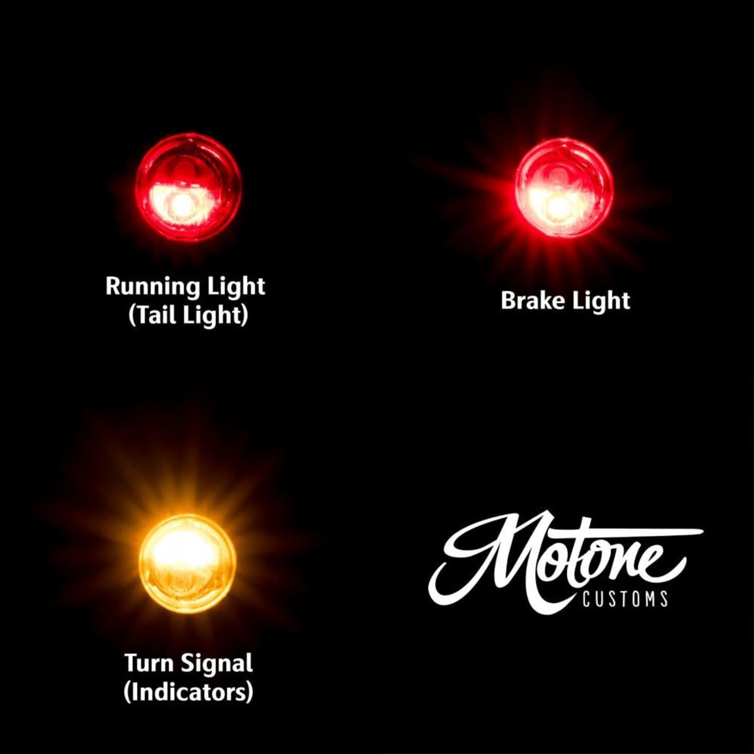 Blink Motone, Pico LED 3-1 taillight/turn signal combo. Black Item No: 708791