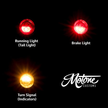Motone Pico LED 3-i-1 Baglygte & Blinklys – Sort