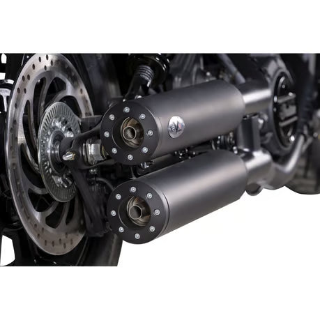 V Performance, Chubby 90mm slip-on muffler set. Black Item No: 708871
