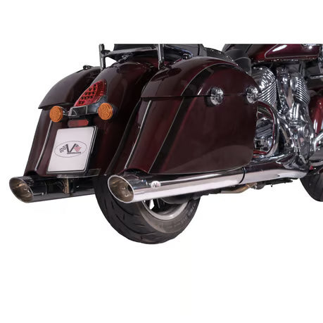 V Performance, 100mm Banger slip-on muffler set. Chrome Item No: 708885