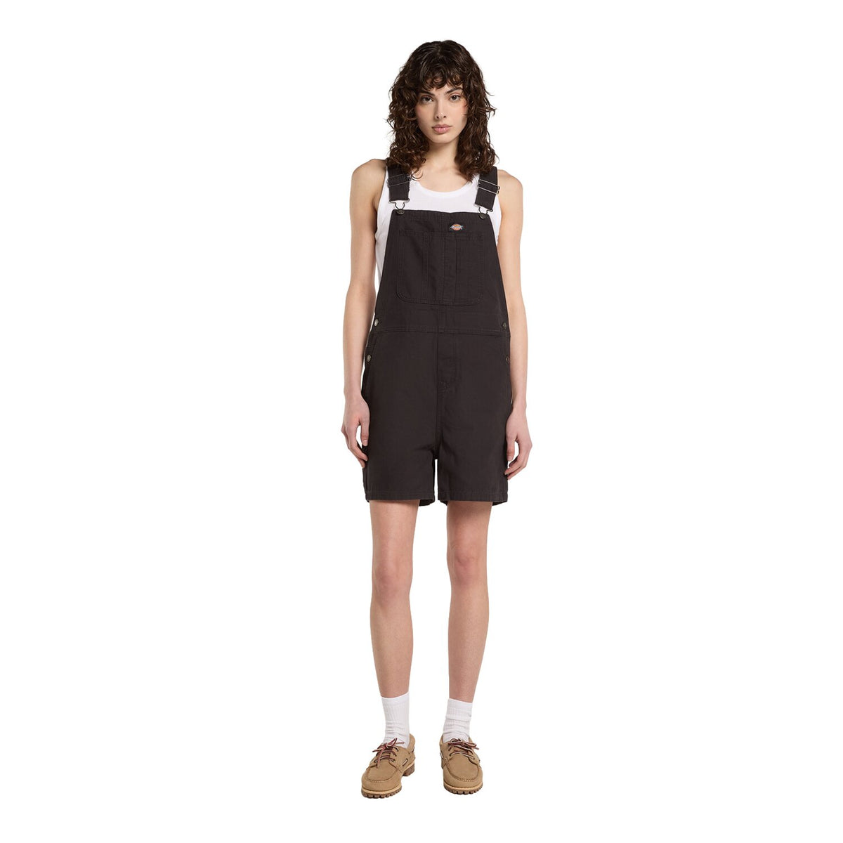 Dickies Canvas-shortoveralls til dame, sort