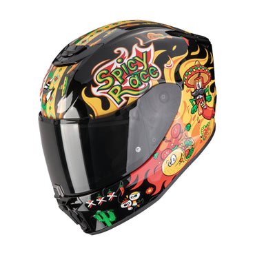 Scorpion EXO-JNR Air Yucatan børnehjelm – sort/gul/rød