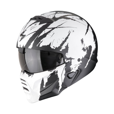 Scorpion EXO-Combat II Marauder hjelm, mat sort/hvid