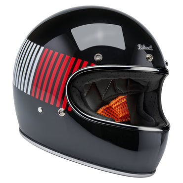 Biltwell Gringo RWB Raceflow motorcykelhjelm, sort