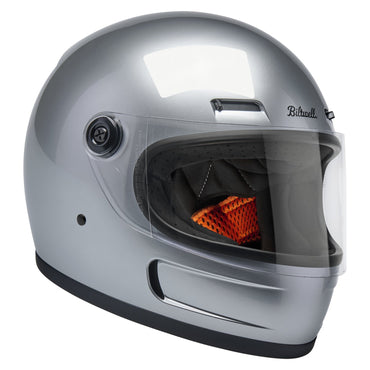 Biltwell Gringo SV-hjelm, blank sølv