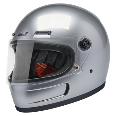 Biltwell Gringo SV-hjelm, blank sølv