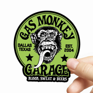 Gas Monkey Garage grøn logo-klistermærke