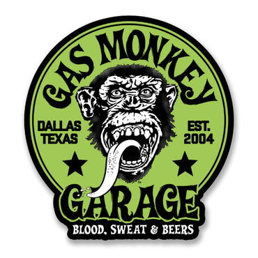 Gas Monkey Garage grøn logo-klistermærke