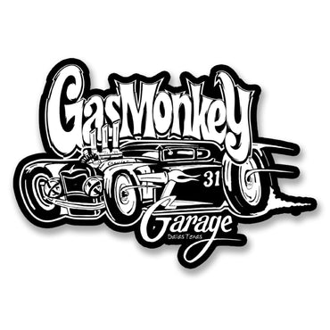 Gas Monkey Garage hvidt klistermærke til bil