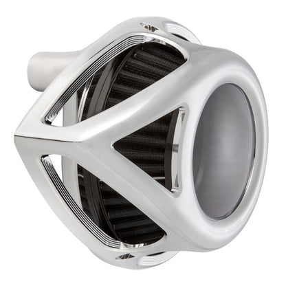 Arlen Ness Clear Tear luftfilter, krom