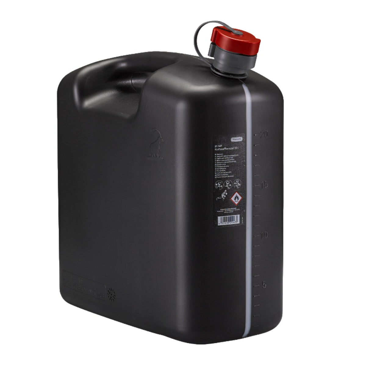 Pressol brændstofdunk i HDPE, mørkegrå, 20 liter