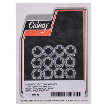 Colony krombelagte planskiver 3/8", 12 stk.
