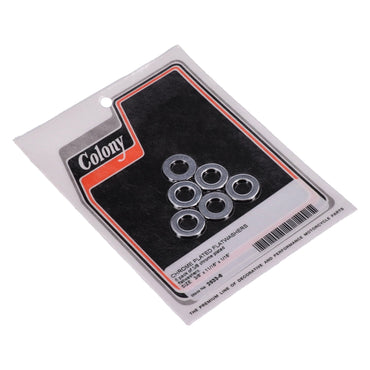Colony forkromede flade skiver 3/8" – 6 stk.