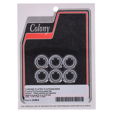 Colony forkromede planskiver 7/16″ – 6 stk.
