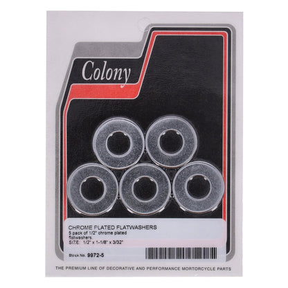 Colony forkromede flade skiver 1/2"