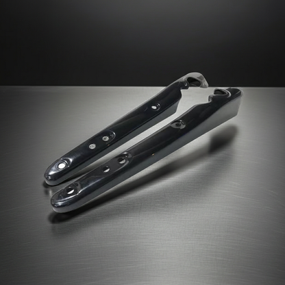 Sorte Fender Strut Covers (Skærmafstiver Dæksler) – OEM-stil til Harley-Davidson Sportster XL
